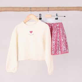 SWEAT - JUPE  - 6/14 PAILLETTE