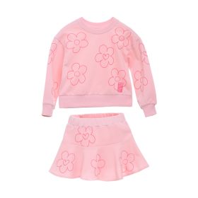 Sweat+Jupe -3/8 Fleurs 